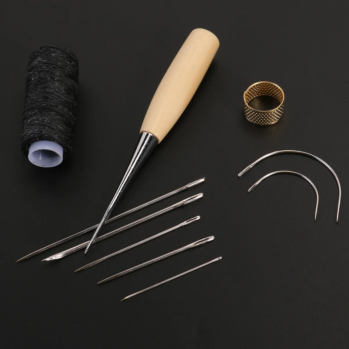 10pcs Hand Sewing Tools Stitching Awl Sewing Needles Set Thread Thimbles Stainless Steel Craft Needles For Artifacts
10pcs Hand Sewing Tools Stitching Awl Sewing Needles Set Thread Thimbles Stainless Steel Craft Needles For Artifacts