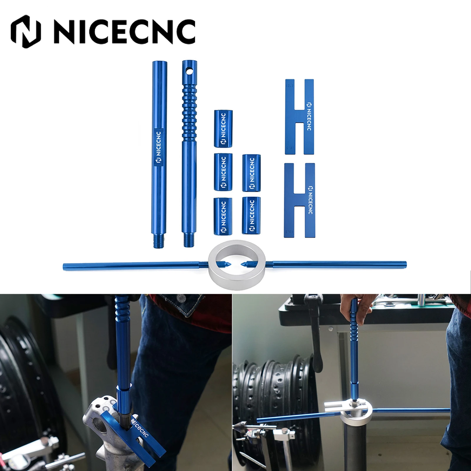 Fork Spring Compressor Tool Kit For Suspension Fork Bleeding For KTM Yamaha Suzuki Kawasaki BMW Ducati ATV UTV Polaris RZR 
Fork Spring Compressor Tool Kit For Suspension Fork Bleeding For KTM Yamaha Suzuki Kawasaki BMW Ducati ATV UTV Polaris RZR