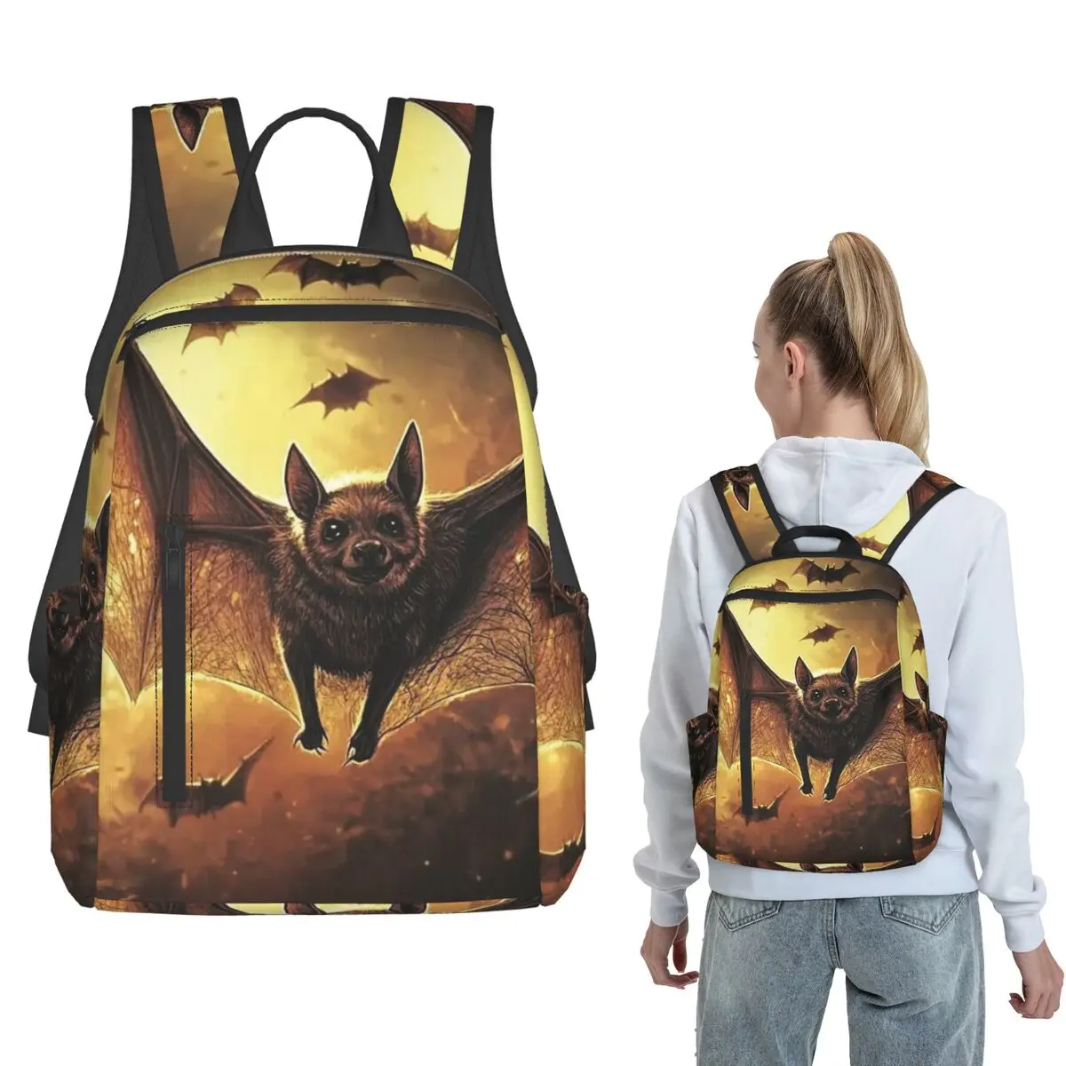 Gothic Bat In Black Backpack Large Capacity Boys Girls BookBag School Bag Shoulder Bags for Men Women
Gothic Bat In Black Backpack Large Capacity Boys Girls BookBag School Bag Shoulder Bags for Men Women