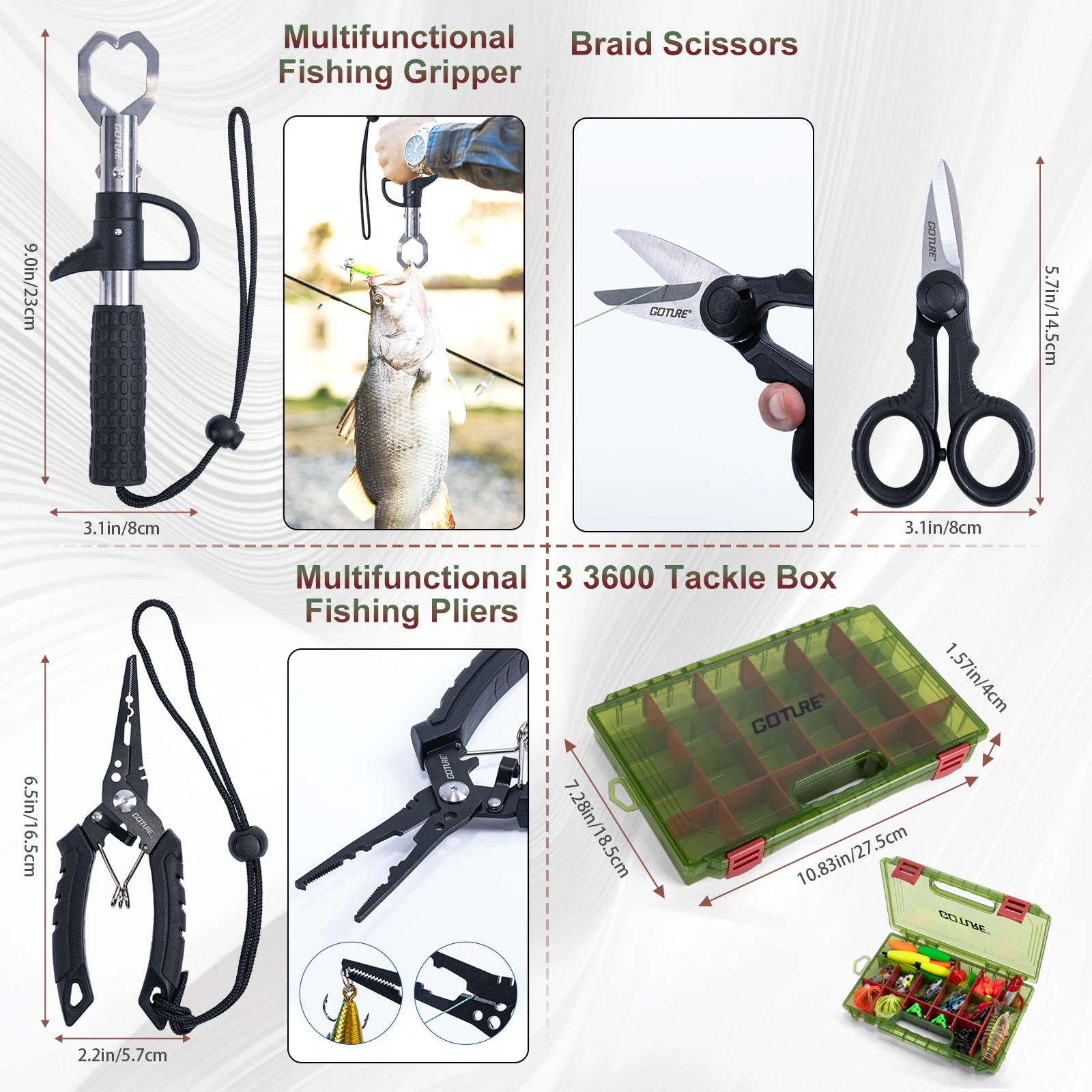 Goture Fishing Rod Set +Reel+Bag+Tackle Full Kits Travel Tackle Fishing Bag Case Pesca Gear 1.8M 2.1M 2.4M 2.7M Pole Combo Set
Goture Fishing Rod Set +Reel+Bag+Tackle Full Kits Travel Tackle Fishing Bag Case Pesca Gear 1.8M 2.1M 2.4M 2.7M Pole Combo Set