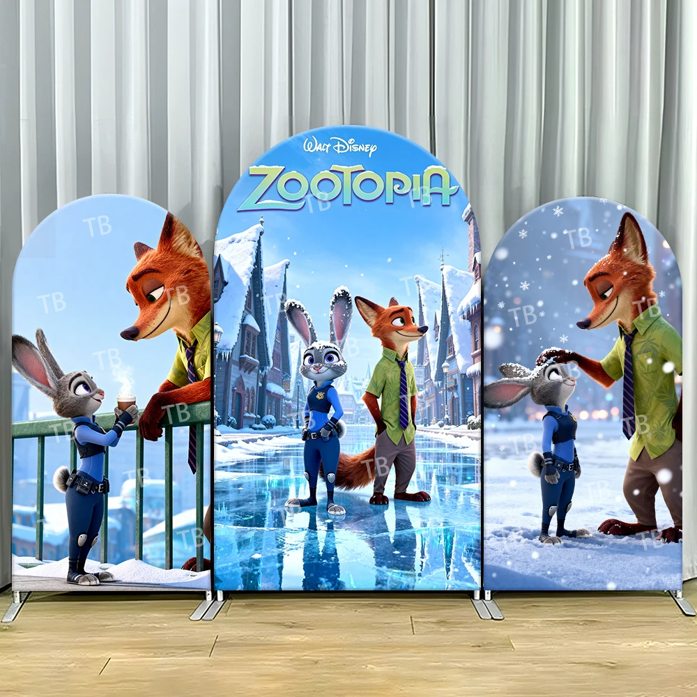 Disney Zootopia Judy Nick Winter Arch Backdrop Cover Snow Scene For Kids Birthday Party Festive Cartoon Theme Photo Booth Decor
Disney Zootopia Judy Nick Winter Arch Backdrop Cover Snow Scene For Kids Birthday Party Festive Cartoon Theme Photo Booth Decor