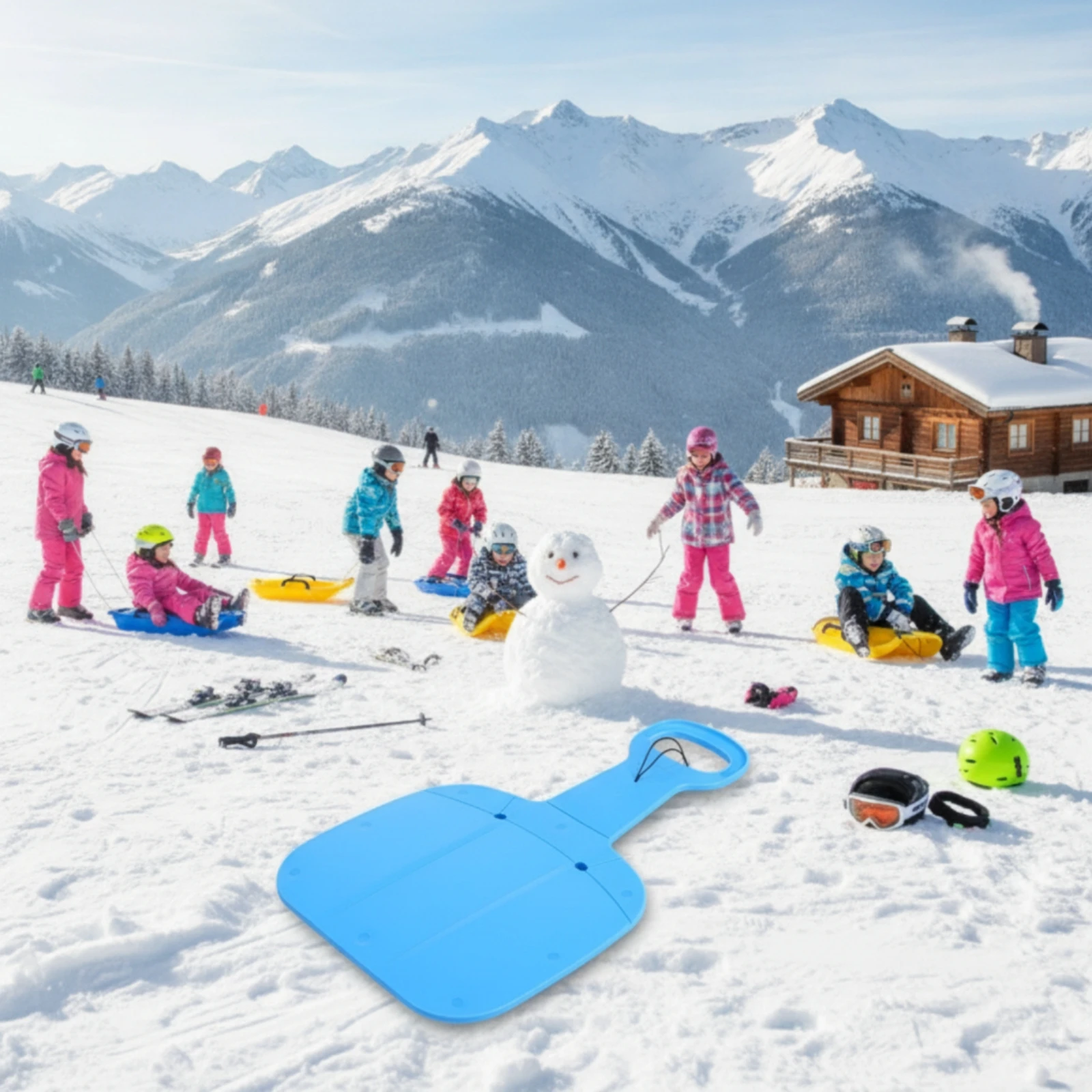 Snow Sled with Pull Cord Compact Foldable Snow Sled for Children, Backyard, Grass
Snow Sled with Pull Cord Compact Foldable Snow Sled for Children, Backyard, Grass