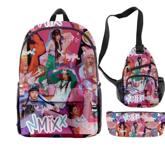 Fashion Youthful Funny NMIXX 3pcs/Set Backpack 3D Print Bookbag Laptop Daypack Backpacks Chest Bags Pencil Case
Fashion Youthful Funny NMIXX 3pcs/Set Backpack 3D Print Bookbag Laptop Daypack Backpacks Chest Bags Pencil Case