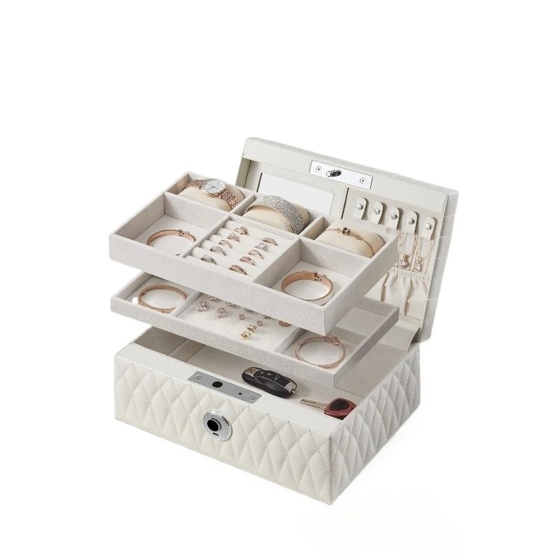 Ящик для хранения ювелирных изделий с отпечатками пальцев, сейф с замком, высококачественное хранилище ювелирных изделий
Ящик для хранения ювелирных изделий с отпечатками пальцев, сейф с замком, высококачественное хранилище ювелирных изделий