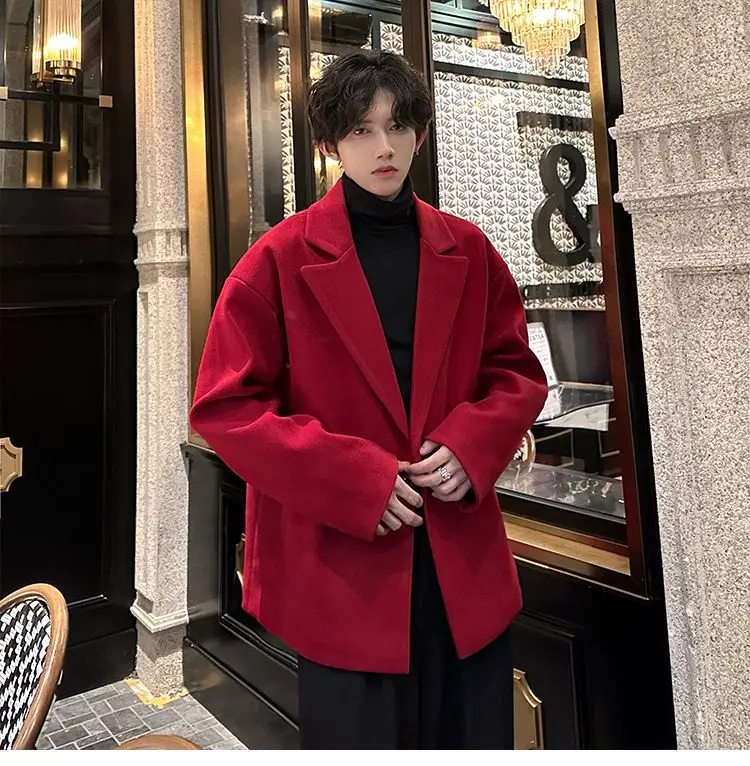 Wool Blend Jacket Man Korean Mens Recreation Fleece-Lined Comfy Leather Warm Cinching Soft Pure Slim-Fitting Cargo Style Fashion
Wool Blend Jacket Man Korean Mens Recreation Fleece-Lined Comfy Leather Warm Cinching Soft Pure Slim-Fitting Cargo Style Fashion