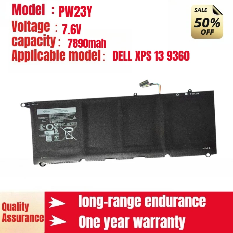 Аккумулятор для ноутбука DELL XPS 13 9360 RNP72 TP1GT PW23Y 7,6 В 7890 мАч
Аккумулятор для ноутбука DELL XPS 13 9360 RNP72 TP1GT PW23Y 7,6 В 7890 мАч