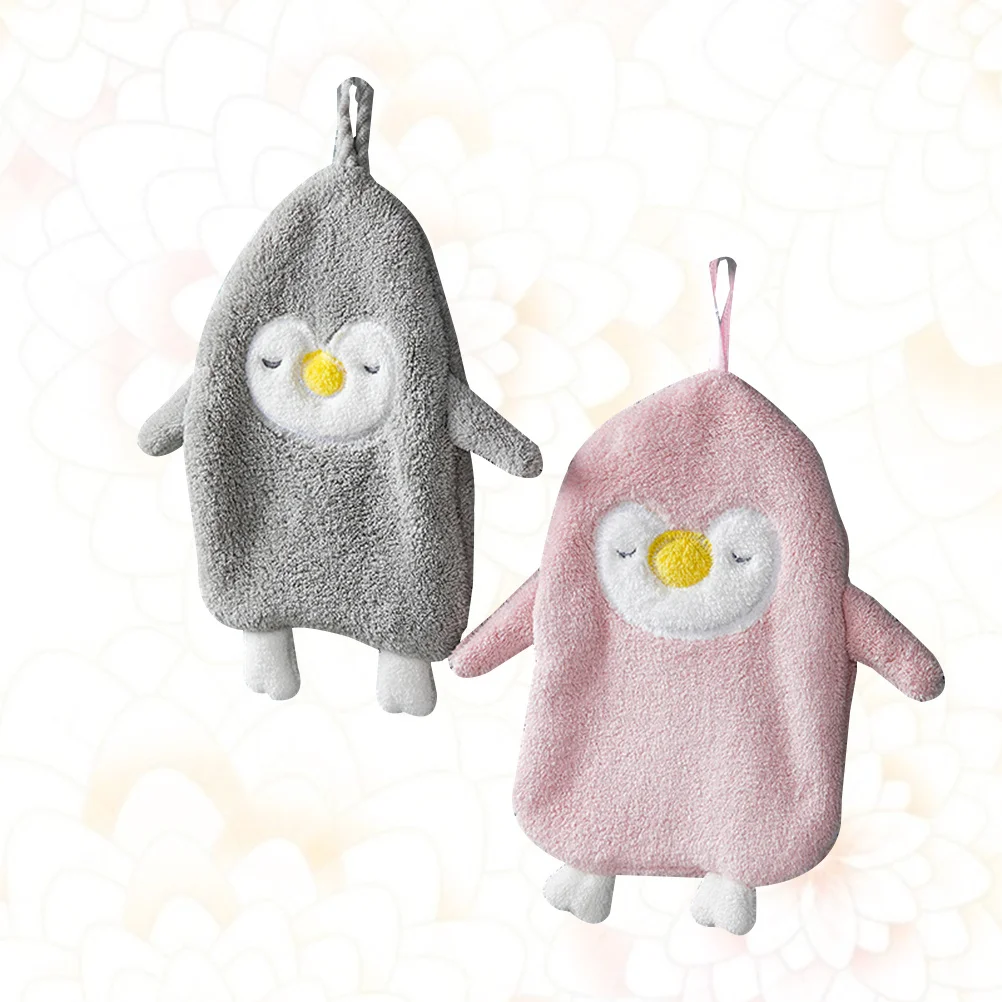 2Pcs Hand Towels Coral Fleece Cartoon Penguin Shape Hanging Towels for Kitchen Bathroom Home Good Absorption No Lint No Fading
2Pcs Hand Towels Coral Fleece Cartoon Penguin Shape Hanging Towels for Kitchen Bathroom Home Good Absorption No Lint No Fading