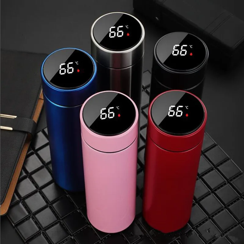 500ml Smart Digital Water Bottle High Quality 304 Stainless Steel Thermos Bottle with Tea Leakage Travel Hiking Cups
500ml Smart Digital Water Bottle High Quality 304 Stainless Steel Thermos Bottle with Tea Leakage Travel Hiking Cups