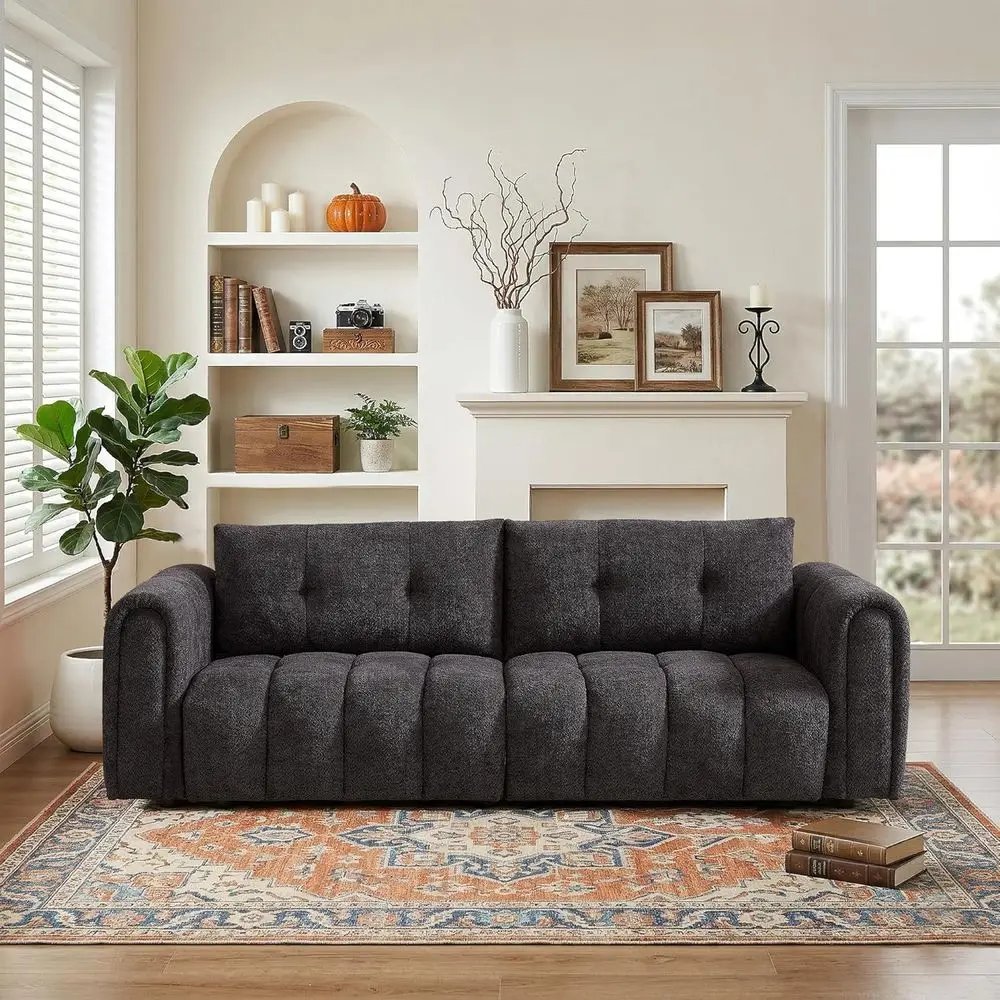 3 Seater Medium Firm Seat Cushion Sofa in Deep Seating with Chenille Fabric, Living Room Lounge Couch, Gray
3 Seater Medium Firm Seat Cushion Sofa in Deep Seating with Chenille Fabric, Living Room Lounge Couch, Gray
