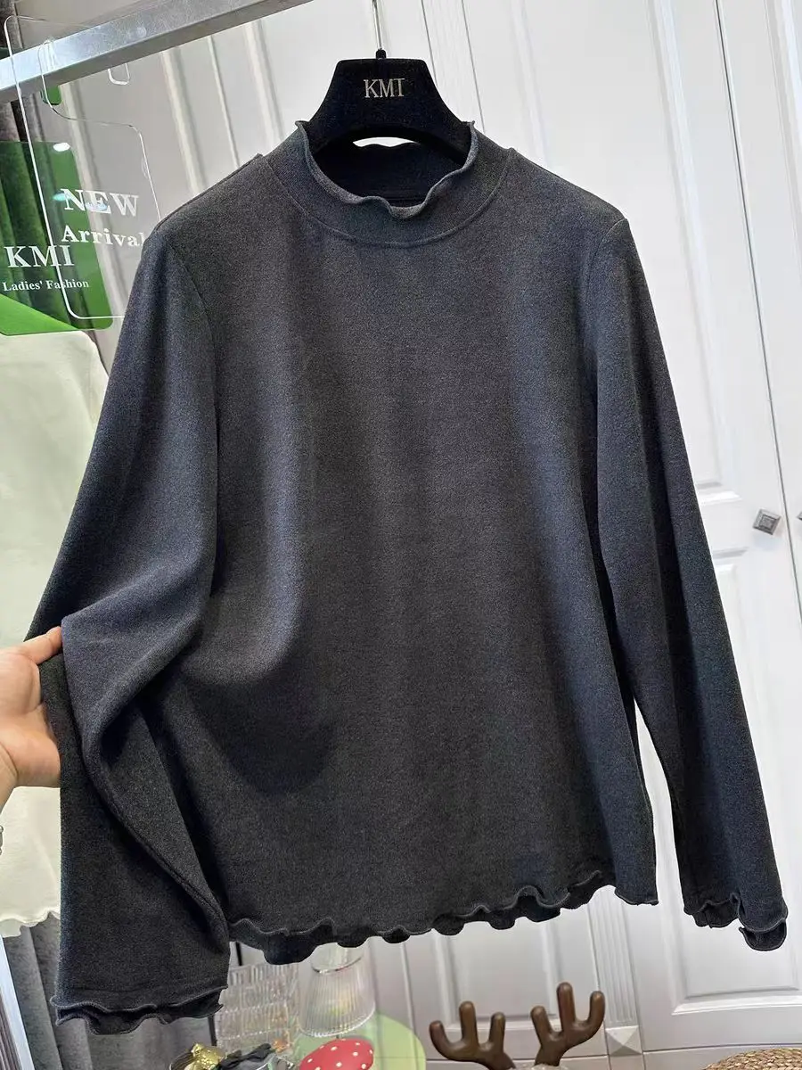 plus Size Women's Thickened Long Sleeve T-Shirt Korean Style Loose Fit Color Inner Wear Autumn Winter plus MM 240 Pounds
plus Size Women's Thickened Long Sleeve T-Shirt Korean Style Loose Fit Color Inner Wear Autumn Winter plus MM 240 Pounds
