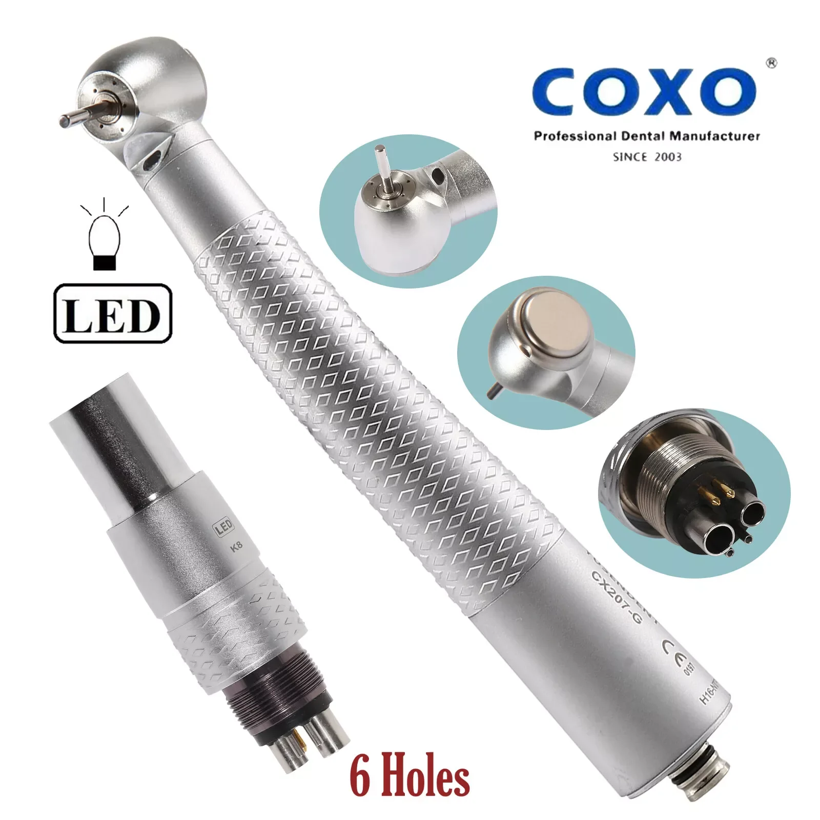 Dental Fiber Optic Led High Speed Handpiece Three Water Spary Push Button Turbine fit NSK 6 Hole Quick Coupler Coupling
Dental Fiber Optic Led High Speed Handpiece Three Water Spary Push Button Turbine fit NSK 6 Hole Quick Coupler Coupling