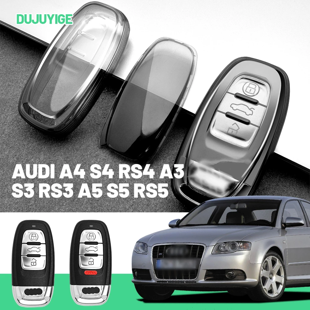 Clear TPU Car Key Case For Audi A4 S4 RS4 A3 S3 RS3 A5 S5 RS5 A7 S7 RS7 Q3 Q5 R8 Key Fob Cover Protector Shell Auto Accessories
Clear TPU Car Key Case For Audi A4 S4 RS4 A3 S3 RS3 A5 S5 RS5 A7 S7 RS7 Q3 Q5 R8 Key Fob Cover Protector Shell Auto Accessories