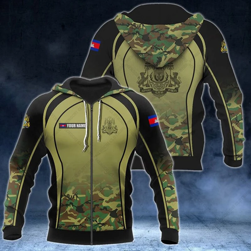 Custom Name Cambodia Camouflage Zipper Hoodies Loose Unisex Oversize Sweatshirts Winter Casual Streetwear Tops Pullover
Custom Name Cambodia Camouflage Zipper Hoodies Loose Unisex Oversize Sweatshirts Winter Casual Streetwear Tops Pullover