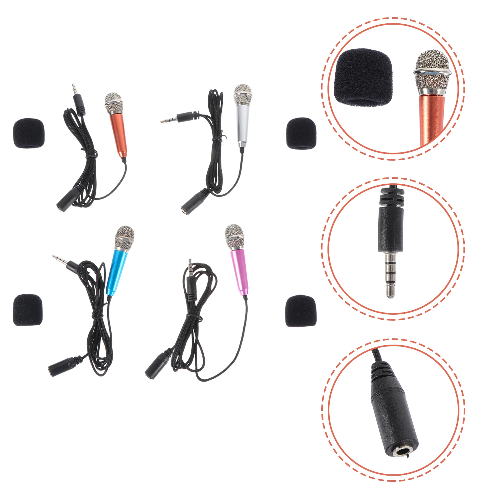 4pcs Portable Microphone for Singing Karaoke Mini Handheld Aluminum Alloy Mic Home Use Durable Kids Friendly Compact for Family
4pcs Portable Microphone for Singing Karaoke Mini Handheld Aluminum Alloy Mic Home Use Durable Kids Friendly Compact for Family