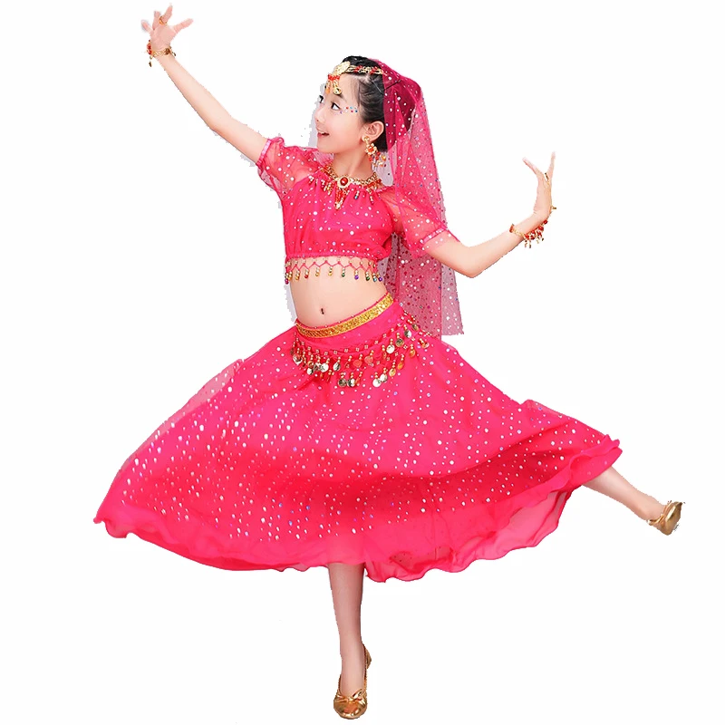 Girls Bollywood Dance Costume Set Adult Kids Belly Dance Indian Children Chiffon Outfit Halloween Party Performance Clothing
Girls Bollywood Dance Costume Set Adult Kids Belly Dance Indian Children Chiffon Outfit Halloween Party Performance Clothing