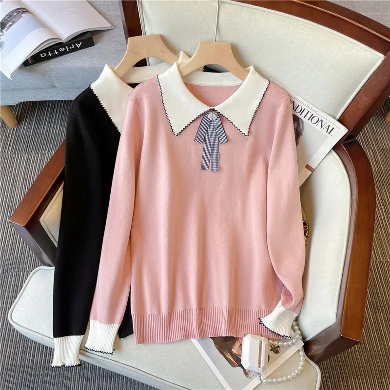 Polo Collar Cashmere Elegant Women Sweater Korean Oversized Knitted Basic Pullovers Casual Soft Female Jumper Candy Color
Polo Collar Cashmere Elegant Women Sweater Korean Oversized Knitted Basic Pullovers Casual Soft Female Jumper Candy Color