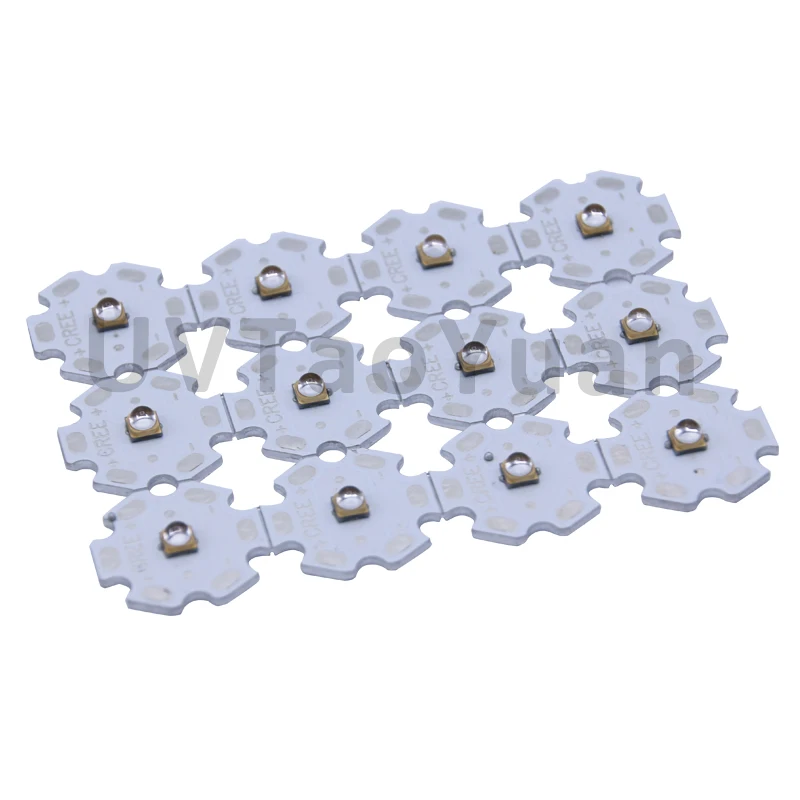 UVTaoYuan Top UV LED Light Source SMD3838 3W with 20mmPCB 365nm 385nm 395nm 405nm 415nm for Banknote Inspection / Ink Curing
UVTaoYuan Top UV LED Light Source SMD3838 3W with 20mmPCB 365nm 385nm 395nm 405nm 415nm for Banknote Inspection / Ink Curing