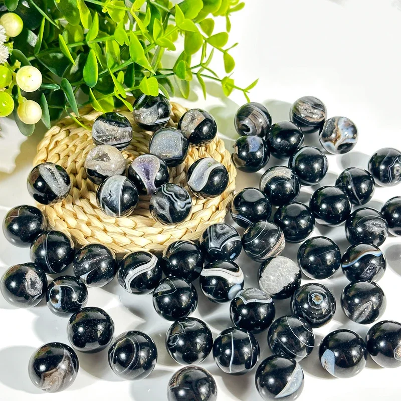 1pc High Quality Natural Black Sardonyx Geode Sphere, Natural Crystal Sphere, Natural Stone Decoration Ornament for DIY Jewelry
1pc High Quality Natural Black Sardonyx Geode Sphere, Natural Crystal Sphere, Natural Stone Decoration Ornament for DIY Jewelry