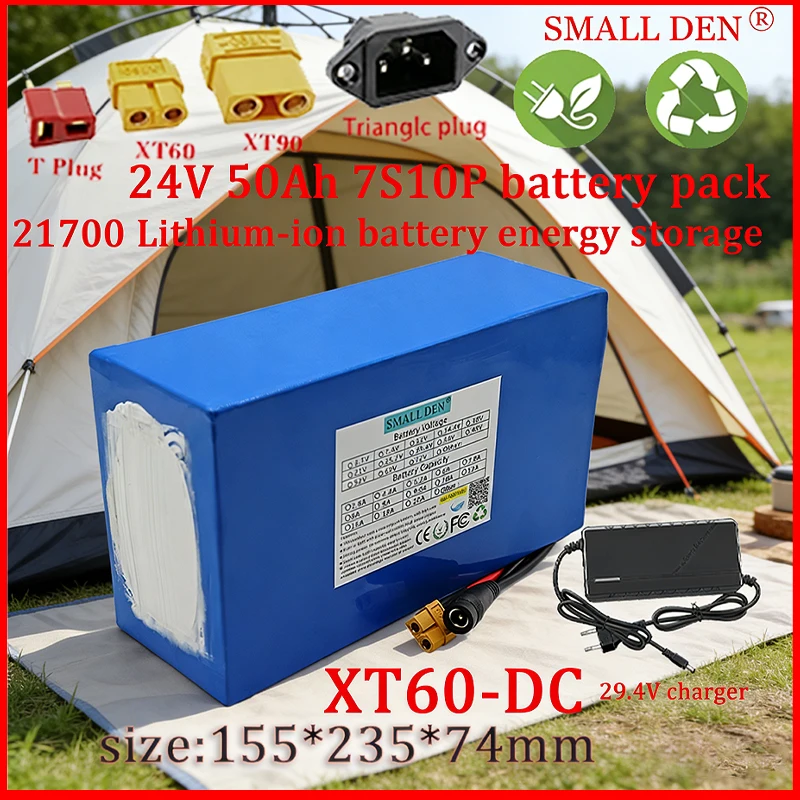 24V 50AH 21700 Lithium-ion Battery Pack 40A BMS 1000W Electric Motorcycle Battery 7S10P Swimboat +29.4V Charger Power Tools
24V 50AH 21700 Lithium-ion Battery Pack 40A BMS 1000W Electric Motorcycle Battery 7S10P Swimboat +29.4V Charger Power Tools