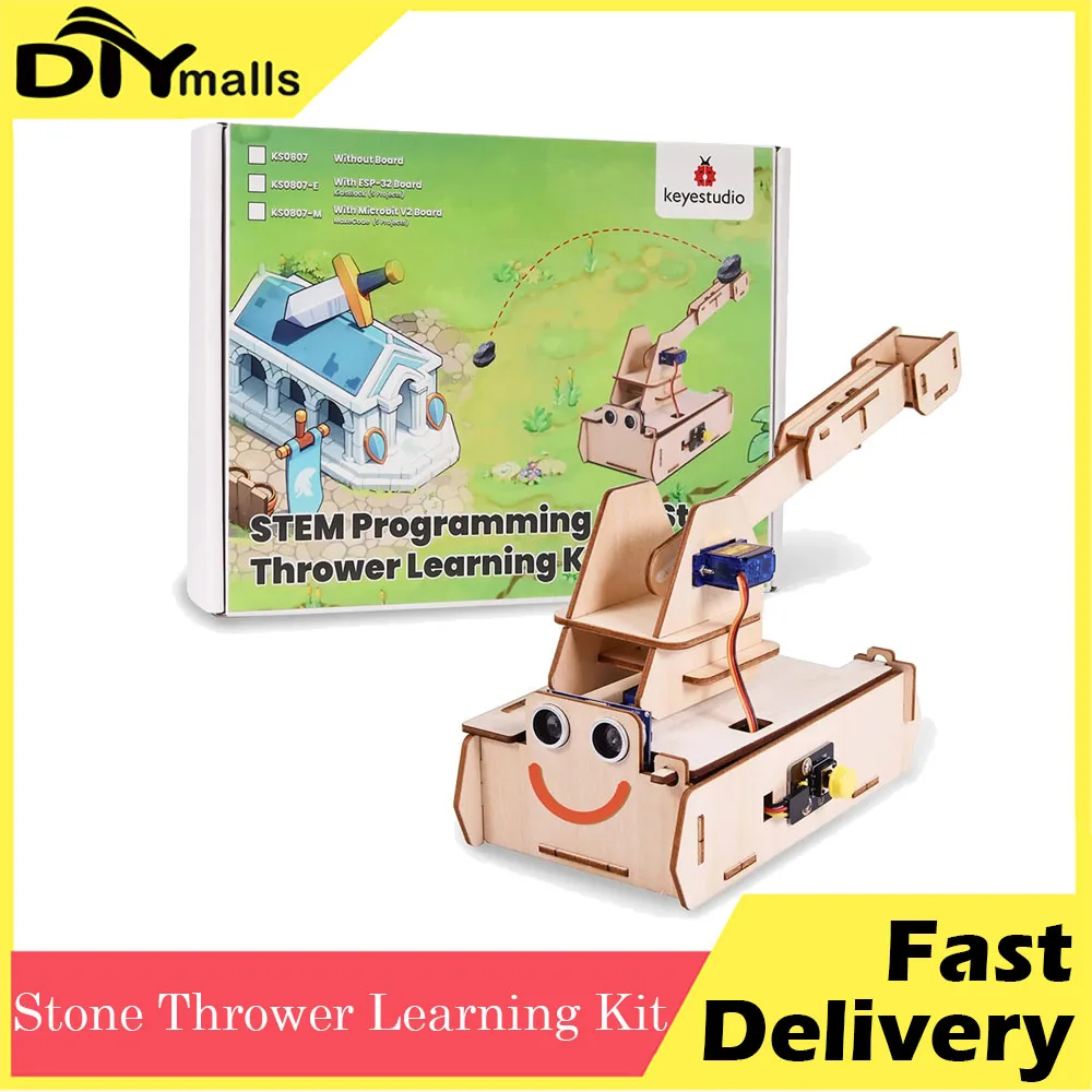 Keyestudio Programming Stone Thrower Learning Kit For Micro:bit With Basic Tutorial Projects Servo Driving Pullze Modeling Kit
Keyestudio Programming Stone Thrower Learning Kit For Micro:bit With Basic Tutorial Projects Servo Driving Pullze Modeling Kit