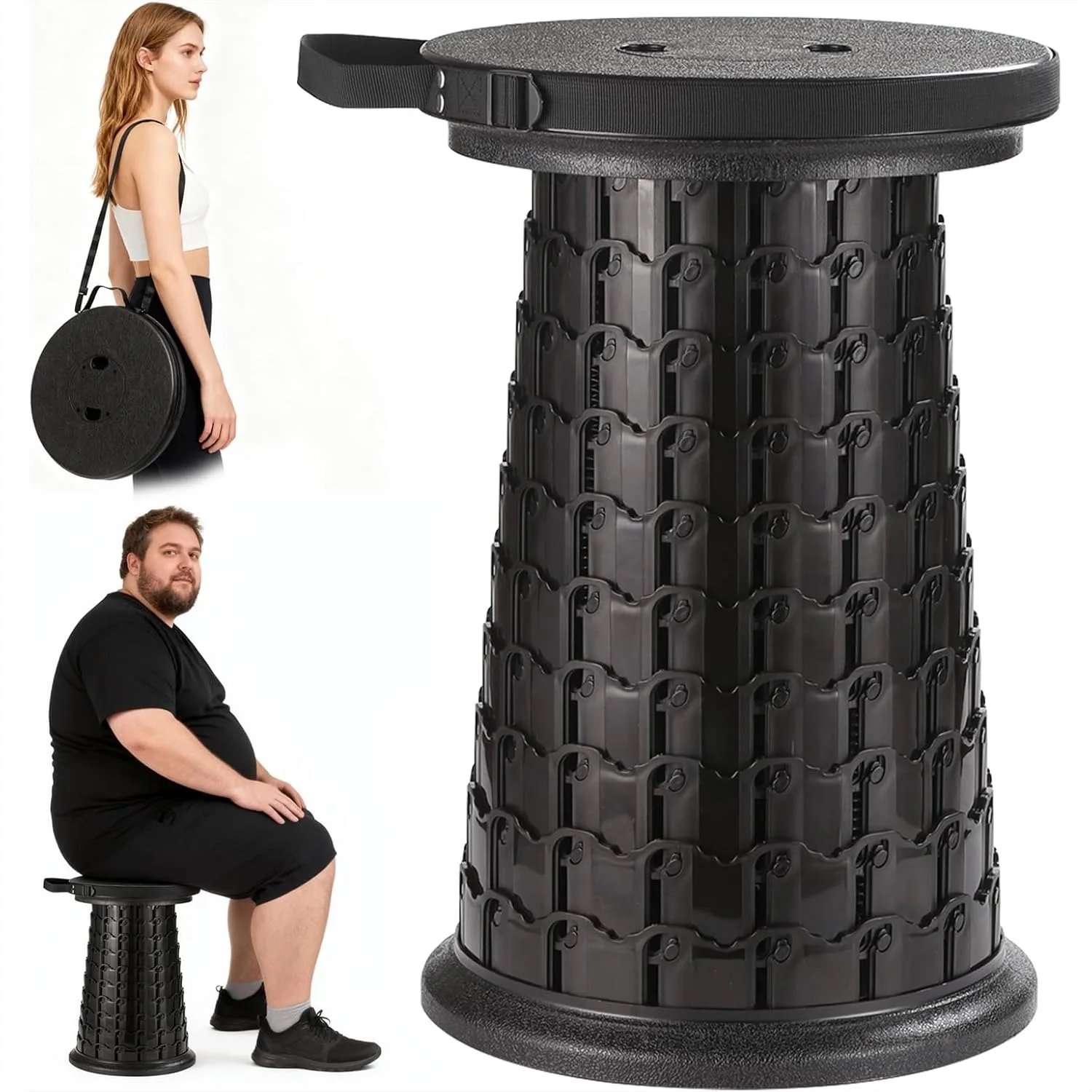 Heavy Duty XXL Collapsible Stool 1000Lbs Capacity 20-Inch Tall Foldable Telescoping Stool For Adults Camping Fishing Concert Stadium
Heavy Duty XXL Collapsible Stool 1000Lbs Capacity 20-Inch Tall Foldable Telescoping Stool For Adults Camping Fishing Concert Stadium