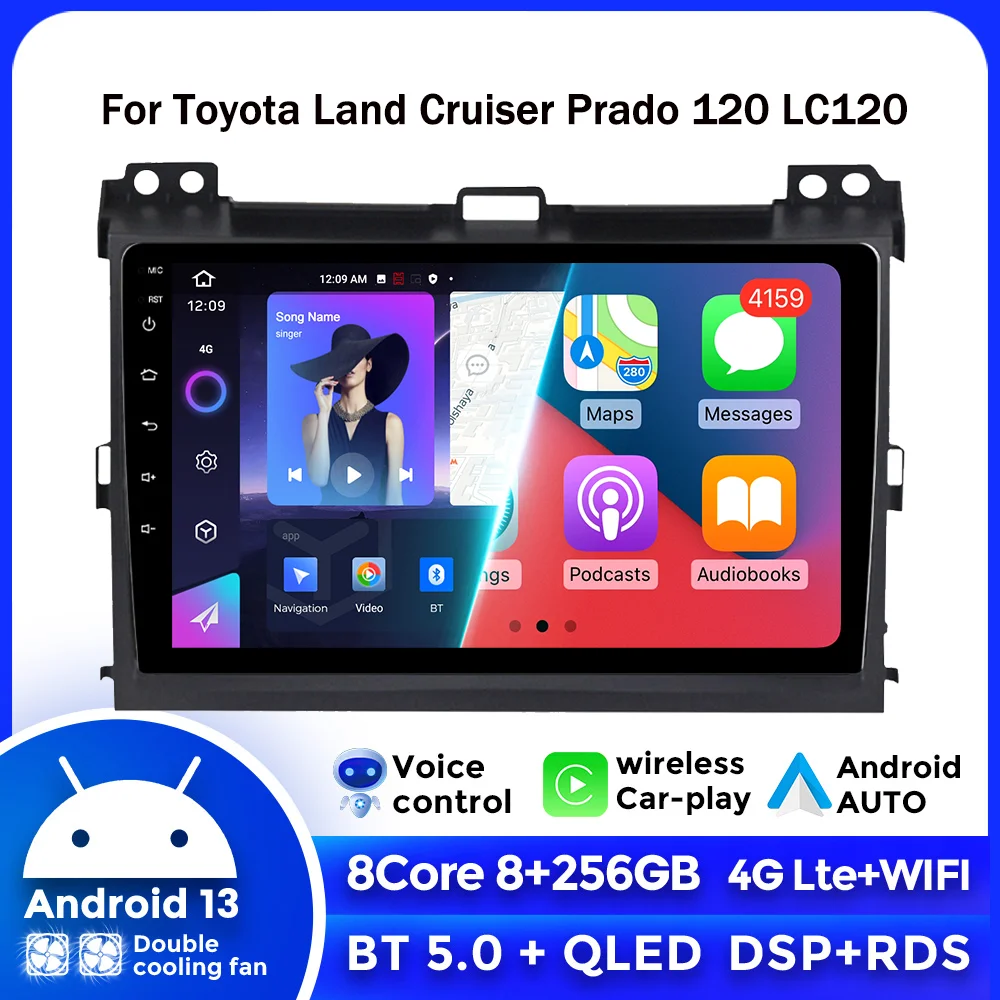 4G LTE Android 13 Car Radio DSP For Toyota Land Cruiser Prado 120 LC120 CarPlay Auto Multimedia Player Support Rear View Camera
4G LTE Android 13 Car Radio DSP For Toyota Land Cruiser Prado 120 LC120 CarPlay Auto Multimedia Player Support Rear View Camera