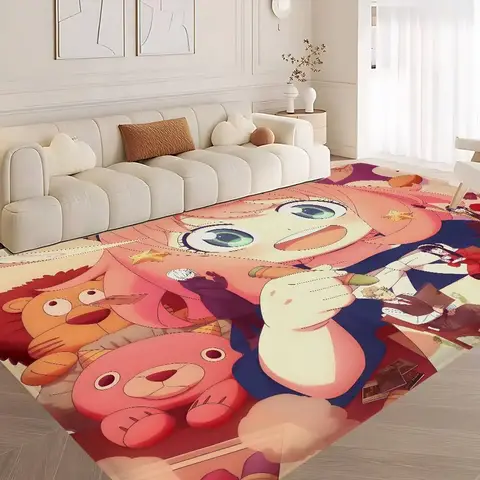 Spy X Family Anime Anya Door Mat Washable Non-Slip Living Room Sofa Chairs Area Mat Kitchen Bedside Area Rugs