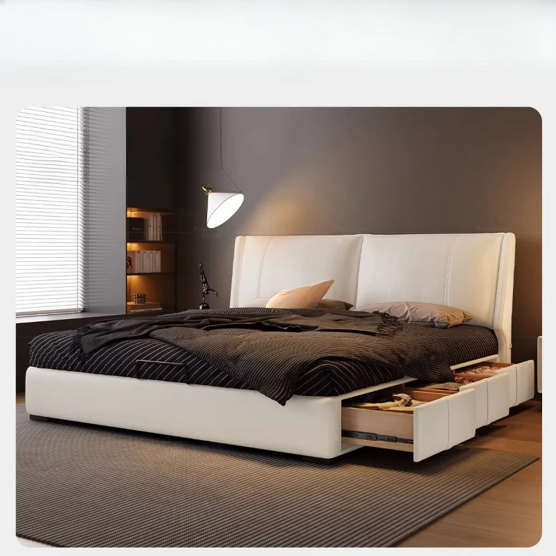 Leather bed, master bedroom, large 1.8 meters double Italian soft leather modern light luxury
Leather bed, master bedroom, large 1.8 meters double Italian soft leather modern light luxury