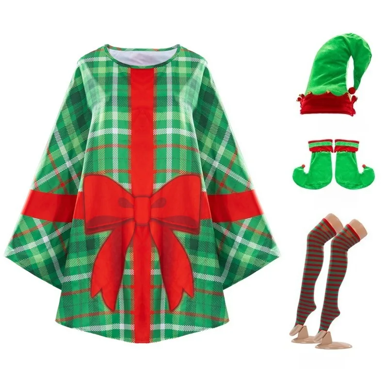 Christmas Present Box Cosplay Costume Elf Cloak Funny Green Gift Suit for Women Xmas Santa Claus Roleplay Outfits Carnival Party
Christmas Present Box Cosplay Costume Elf Cloak Funny Green Gift Suit for Women Xmas Santa Claus Roleplay Outfits Carnival Party
