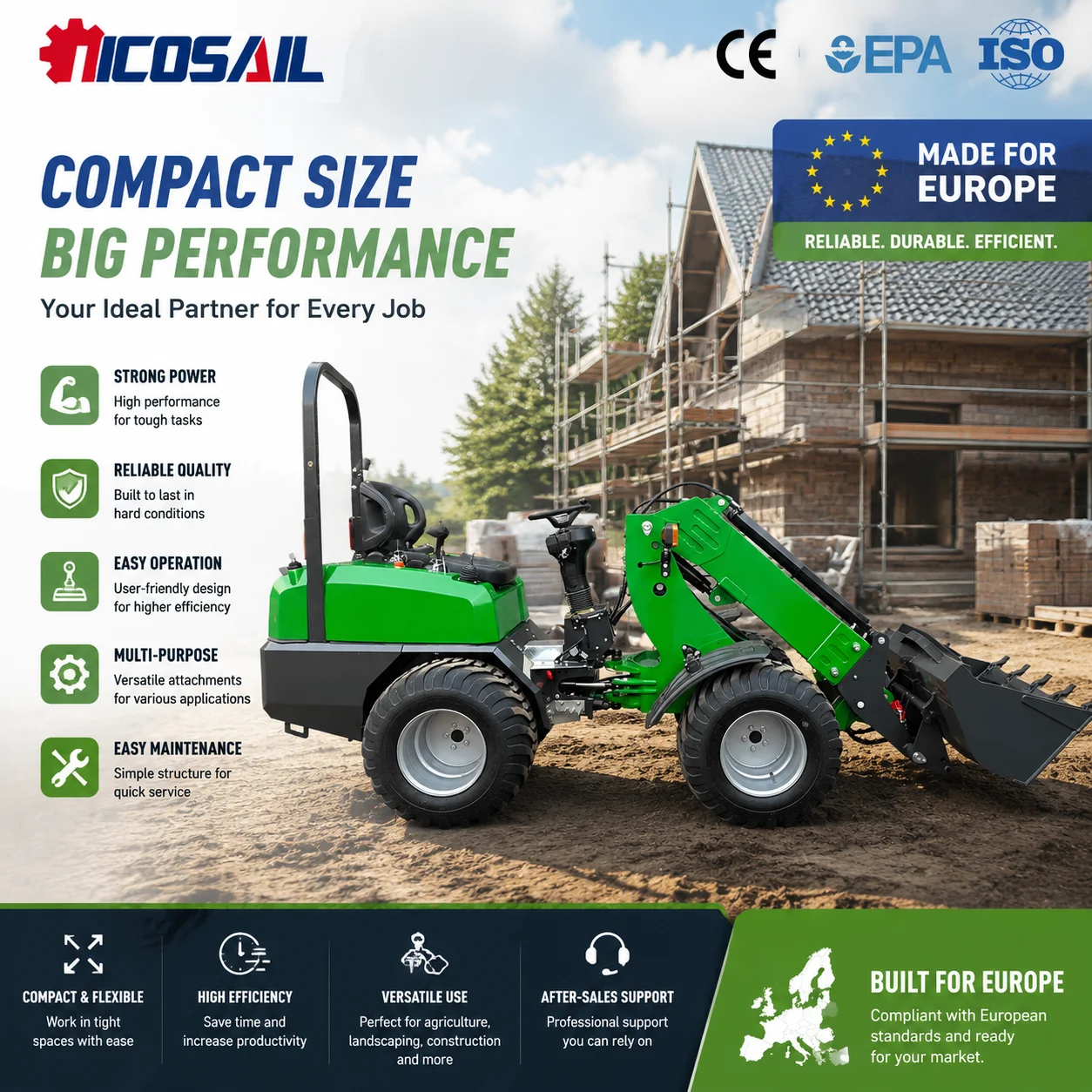 Custom CE Euro 5 KZL918 Compact Telehandler Loader for Industrial Yard and Agricultural Applications
Custom CE Euro 5 KZL918 Compact Telehandler Loader for Industrial Yard and Agricultural Applications