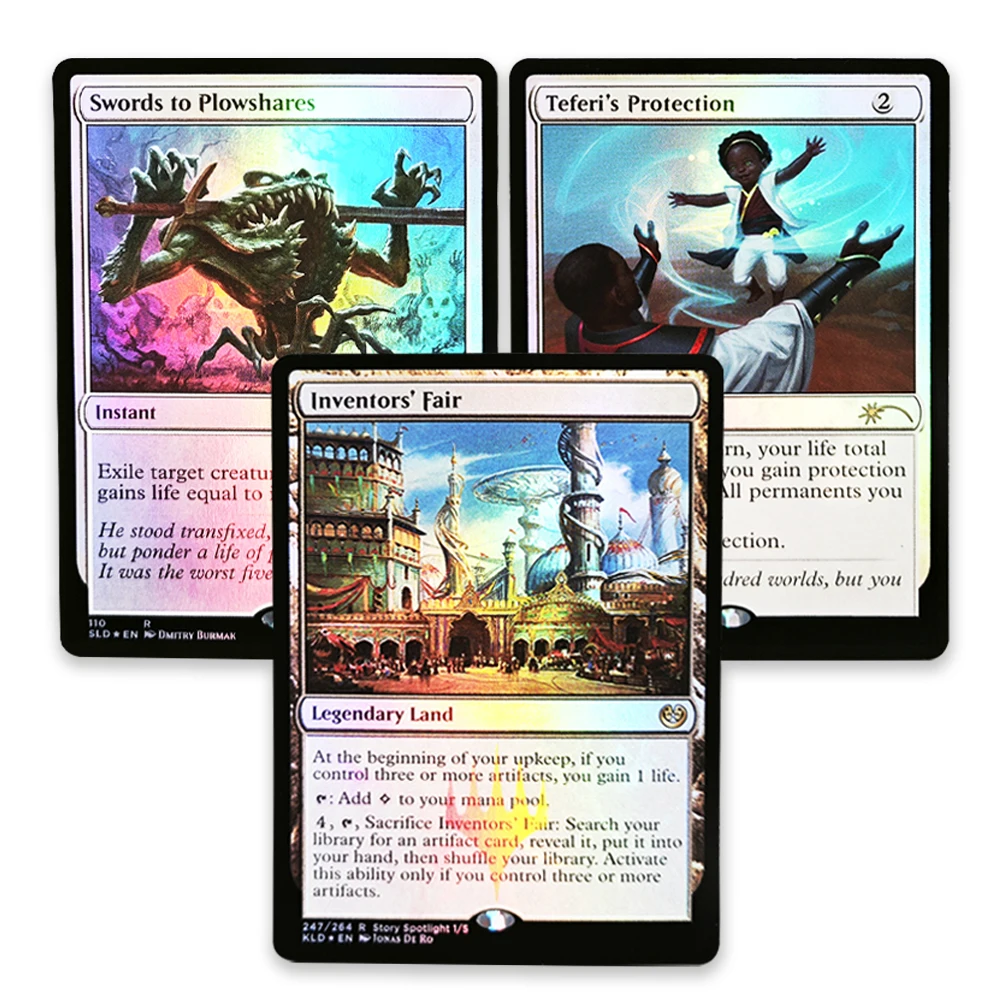 TCG Rare Magical Foil Game Collection Cards Inventors' Fair/Swords to Plowshares/Teferis' Protection-Toys Hobbies Boys Gifts
TCG Rare Magical Foil Game Collection Cards Inventors' Fair/Swords to Plowshares/Teferis' Protection-Toys Hobbies Boys Gifts