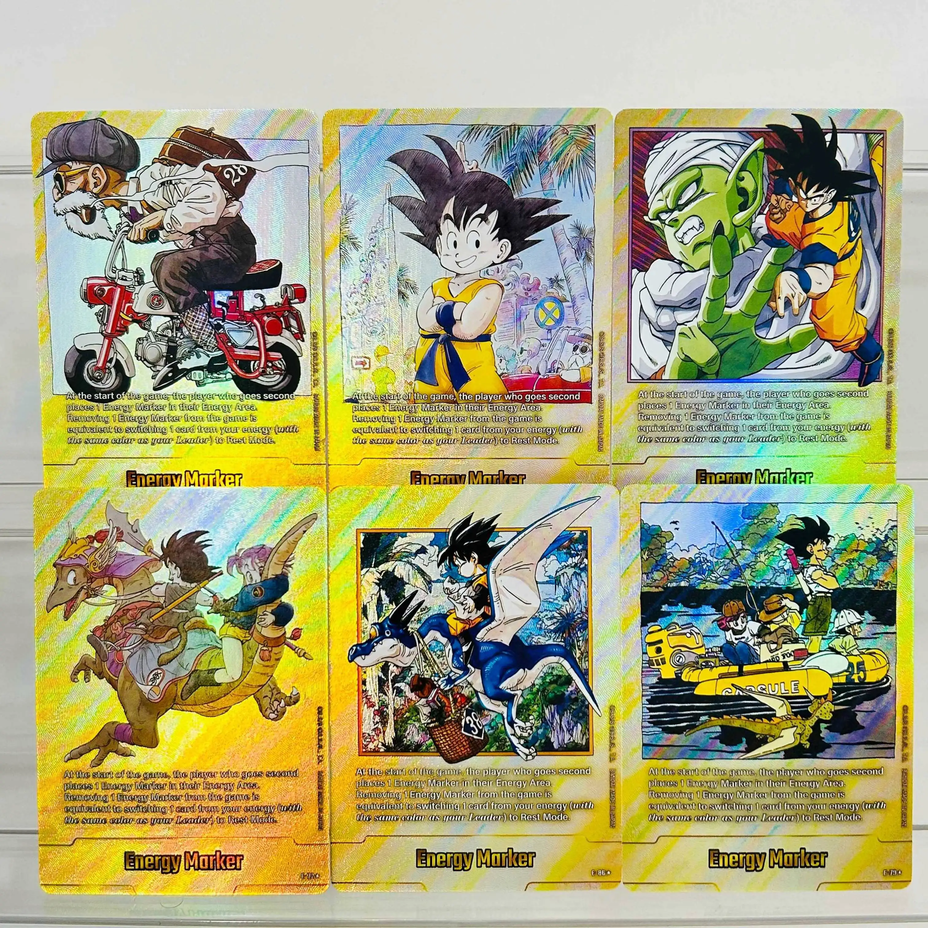 Dragon Ball 6Pcs Goku Roshi Piccolo DIY Energy Marker Cards,Holographic Texture,Perfect Condition Premium Anime Collection Card
Dragon Ball 6Pcs Goku Roshi Piccolo DIY Energy Marker Cards,Holographic Texture,Perfect Condition Premium Anime Collection Card