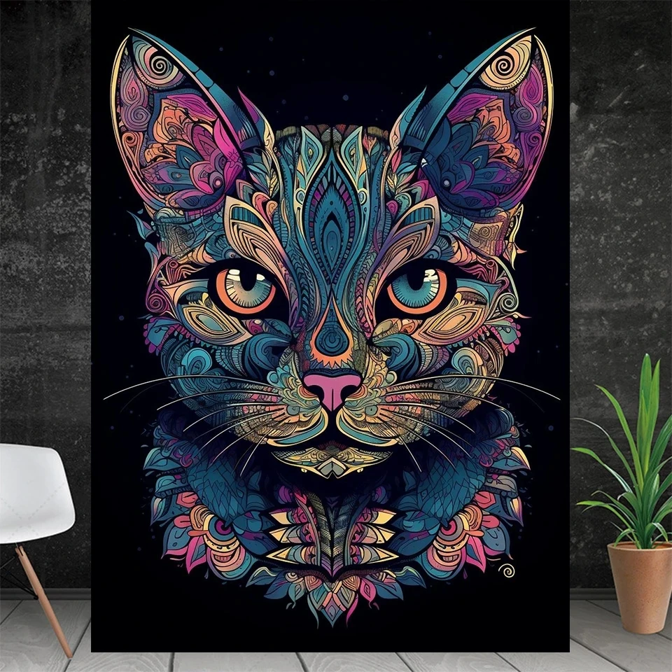 Новая алмазная живопись, роскошная черная мандала, кот, 5d Пазл «сделай сам», ручная работа, Полная работа, искусственное хобби, S739
Новая алмазная живопись, роскошная черная мандала, кот, 5d Пазл «сделай сам», ручная работа, Полная работа, искусственное хобби, S739