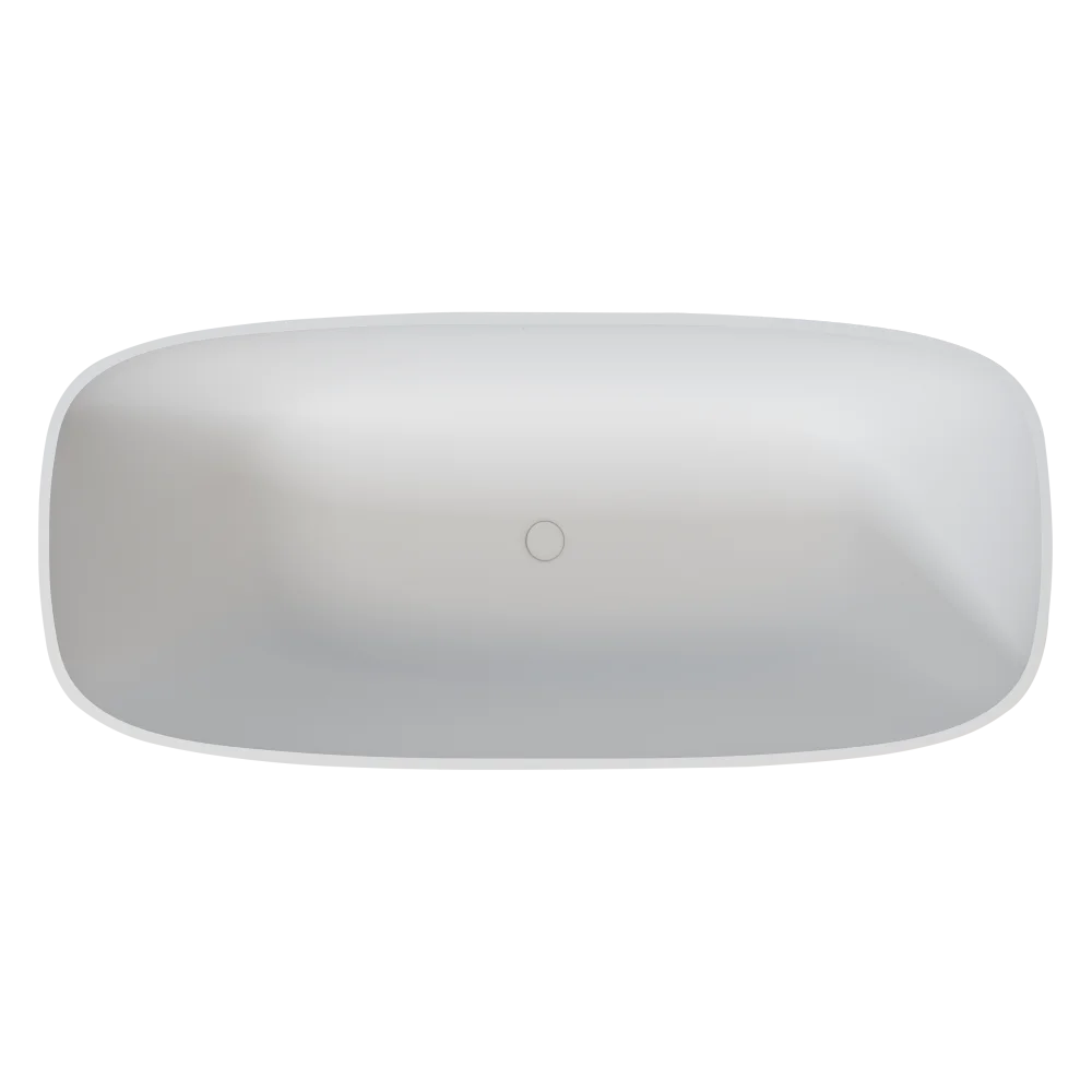 67" solid surface soaking bathtub