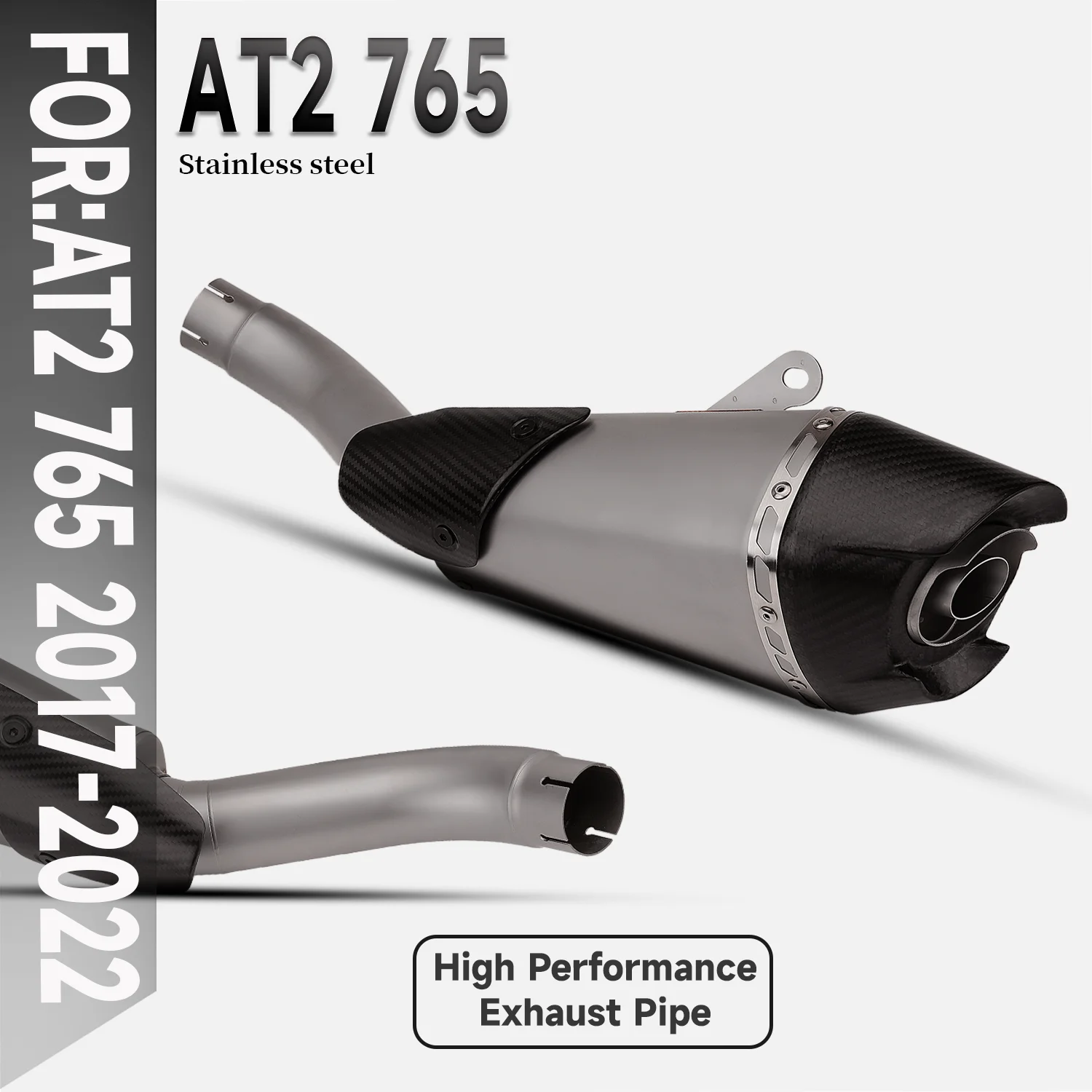 Motorcycle modify Exhaust Racing AT2 Carbon tip Original caliber Muffler For Triumph Street Triple 765 765R 765RS
Motorcycle modify Exhaust Racing AT2 Carbon tip Original caliber Muffler For Triumph Street Triple 765 765R 765RS
