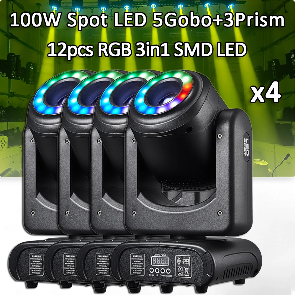 4Pcs/Lot 100W LED Moving Head DJ DMX Spot Light For Disco Wedding Party Nightclub Stage Light Effect Professional Lighting
4Pcs/Lot 100W LED Moving Head DJ DMX Spot Light For Disco Wedding Party Nightclub Stage Light Effect Professional Lighting