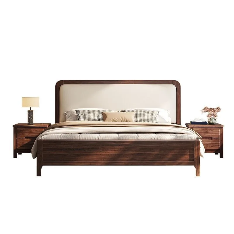 Black walnut solid wood bed 1.8 meters double bed storage new Chinese soft bag bedroom queen
Black walnut solid wood bed 1.8 meters double bed storage new Chinese soft bag bedroom queen