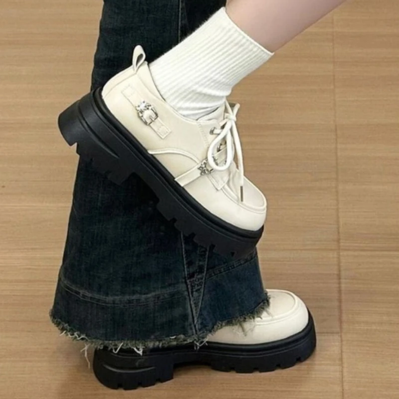 SHANPA Japanese Style Leather Shoes Sweet Cute Round Toe Shoes for Ladies Durable Pu Leather Kawaii Elegant Womens Shoes
SHANPA Japanese Style Leather Shoes Sweet Cute Round Toe Shoes for Ladies Durable Pu Leather Kawaii Elegant Womens Shoes
