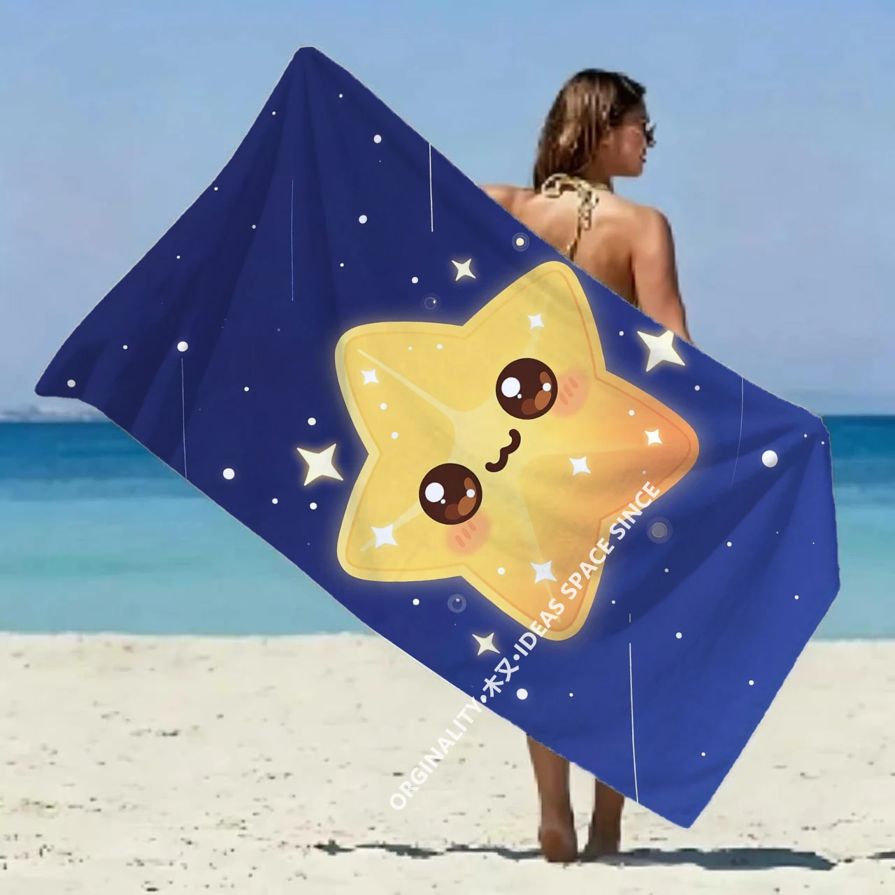 Cute Starry Night Beach Towel Patterned Sunscreen And Windproof Suitable For Swimming Pool Camping Travel Blanket
Cute Starry Night Beach Towel Patterned Sunscreen And Windproof Suitable For Swimming Pool Camping Travel Blanket