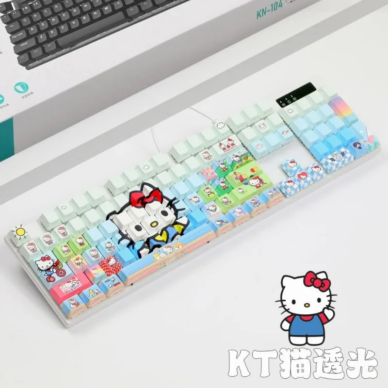 Hello Kitty My Melody Wired USB Mechanical Keyboard PBT Keycap Office Game High Value Macaroon Color Keyboard Holiday Gift.
Hello Kitty My Melody Wired USB Mechanical Keyboard PBT Keycap Office Game High Value Macaroon Color Keyboard Holiday Gift.