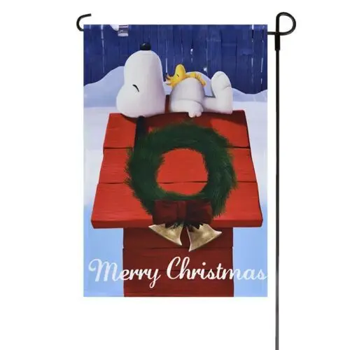 SNOOPY PEANUTS Garden Flag 12"x18"MERRY CHRISTMAS ! 60114 Snoop on Doghouse! NIP mmn
SNOOPY PEANUTS Garden Flag 12"x18"MERRY CHRISTMAS ! 60114 Snoop on Doghouse! NIP mmn