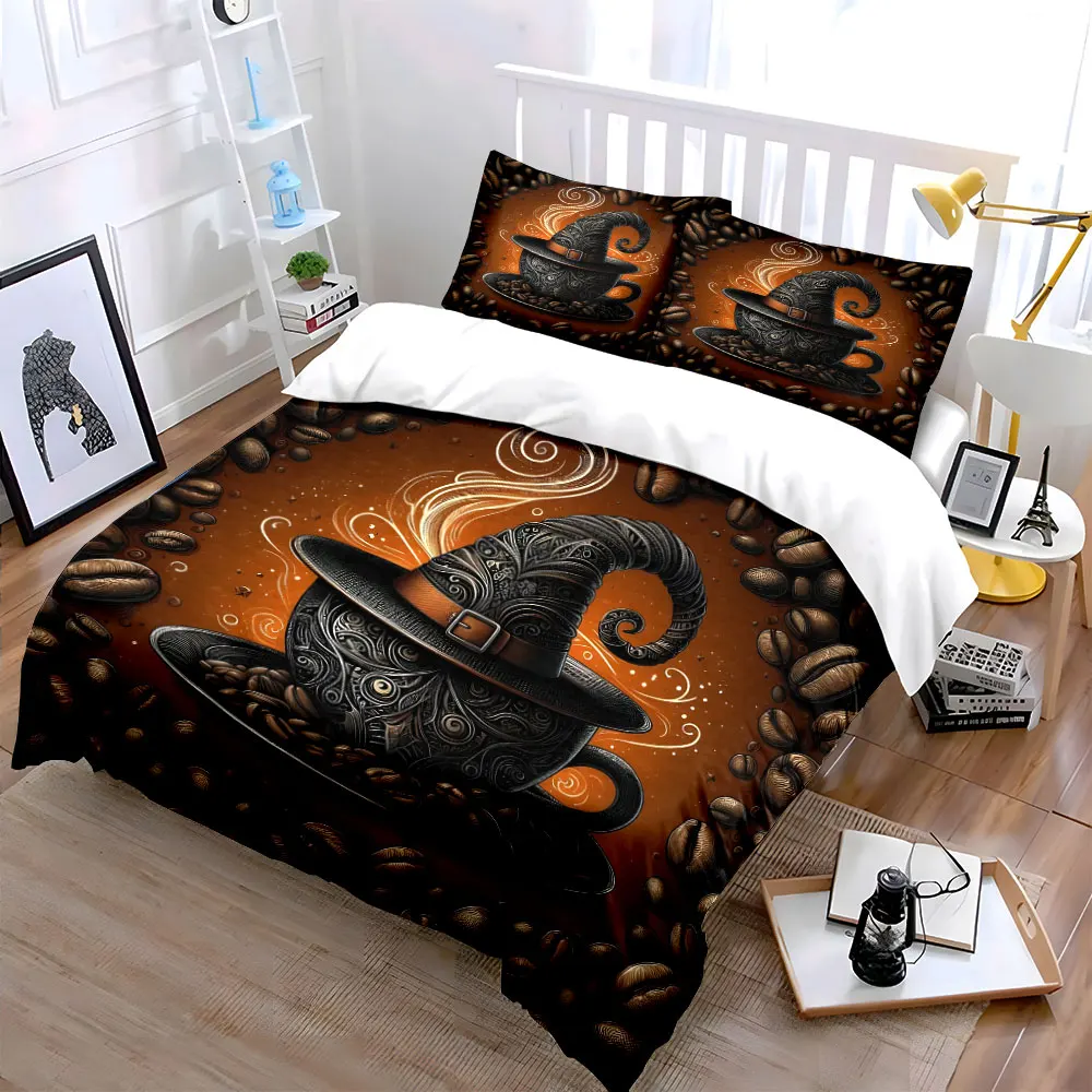 "Witch Hat Coffee Set Decoration" Multiple sizes kid's and adults' bedroom Exquisite 3PC bedding set, gift
"Witch Hat Coffee Set Decoration" Multiple sizes kid's and adults' bedroom Exquisite 3PC bedding set, gift