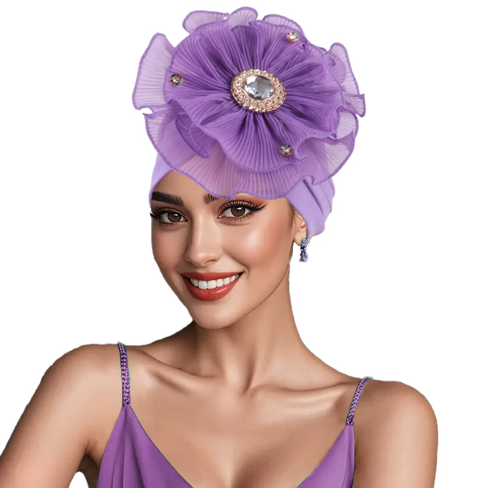 New Diamonds Flower Women Turban Cap African Female Head Wraps Hat Nigeria Wedding Party Headpiece Muslim Headscarf Bonnet Hijab
New Diamonds Flower Women Turban Cap African Female Head Wraps Hat Nigeria Wedding Party Headpiece Muslim Headscarf Bonnet Hijab