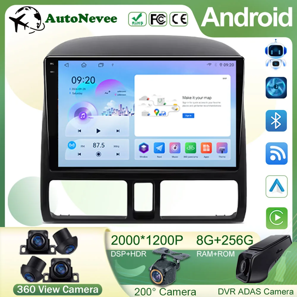 Для Honda CR-V CRV 2 2001-2006 Android 14 Автомобильный стереопривод Мультимедийный радиоплеер GPS BT Carplay Android Автоэкран 2DIN
Для Honda CR-V CRV 2 2001-2006 Android 14 Автомобильный стереопривод Мультимедийный радиоплеер GPS BT Carplay Android Автоэкран 2DIN