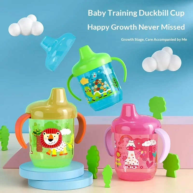 250ml Baby Water Cup Kids Learning Cup Anti-drop Leakproof Infant Sippy Cup with Duck Bill Nozzle for Toddlers 6+ Months
250ml Baby Water Cup Kids Learning Cup Anti-drop Leakproof Infant Sippy Cup with Duck Bill Nozzle for Toddlers 6+ Months