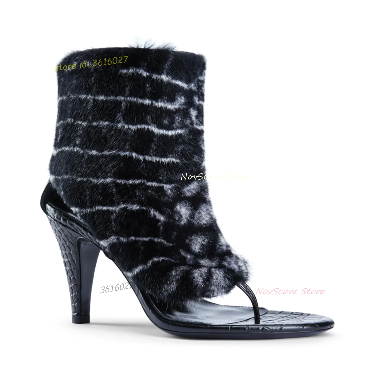 Open Toe Faux Fur Ankle Booties Flip Flops Spike Heels Sandals Boots Cutouts Crocodile Print Leather Spring Single Shoes
Open Toe Faux Fur Ankle Booties Flip Flops Spike Heels Sandals Boots Cutouts Crocodile Print Leather Spring Single Shoes