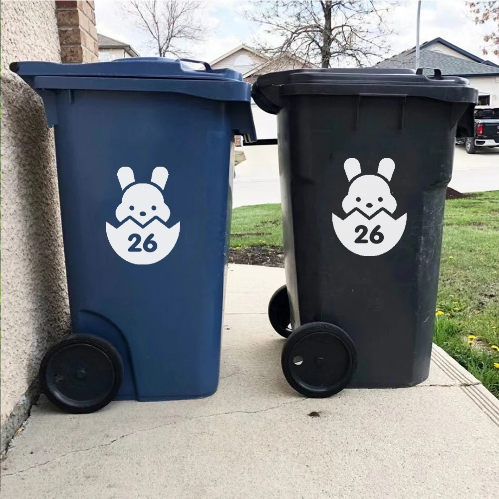 3Pcs Cartoon Cute Bunny House Number Wheelie Bin Stickers Egg Rabbit Number Vinyl Decal for Trash Decal Container Removable
3Pcs Cartoon Cute Bunny House Number Wheelie Bin Stickers Egg Rabbit Number Vinyl Decal for Trash Decal Container Removable