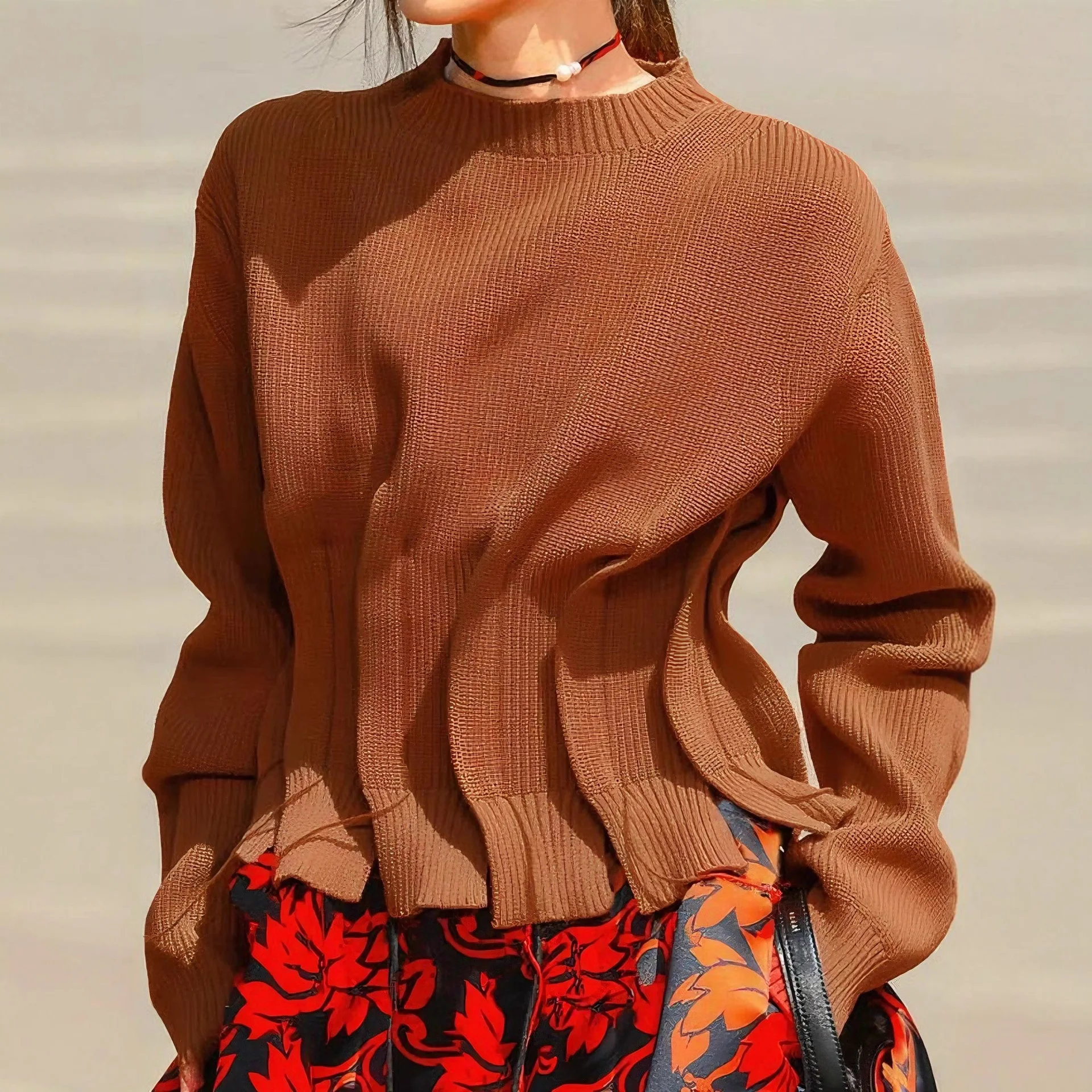 Women's O Neck Sweater Winter Chic Pleated Tassels Knitted Sweater Fashion Pullover Tops Women Solid Color Warm Jumpers Clothes
Women's O Neck Sweater Winter Chic Pleated Tassels Knitted Sweater Fashion Pullover Tops Women Solid Color Warm Jumpers Clothes