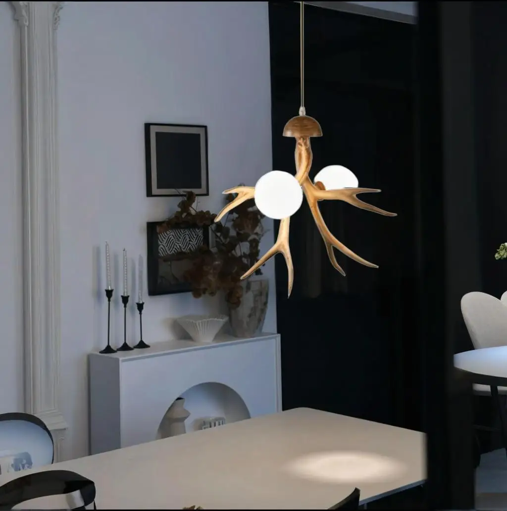 American antlers shaped design restaurant chandelier, atmosphere single chandelier at night, resin material wide pressure room e
American antlers shaped design restaurant chandelier, atmosphere single chandelier at night, resin material wide pressure room e