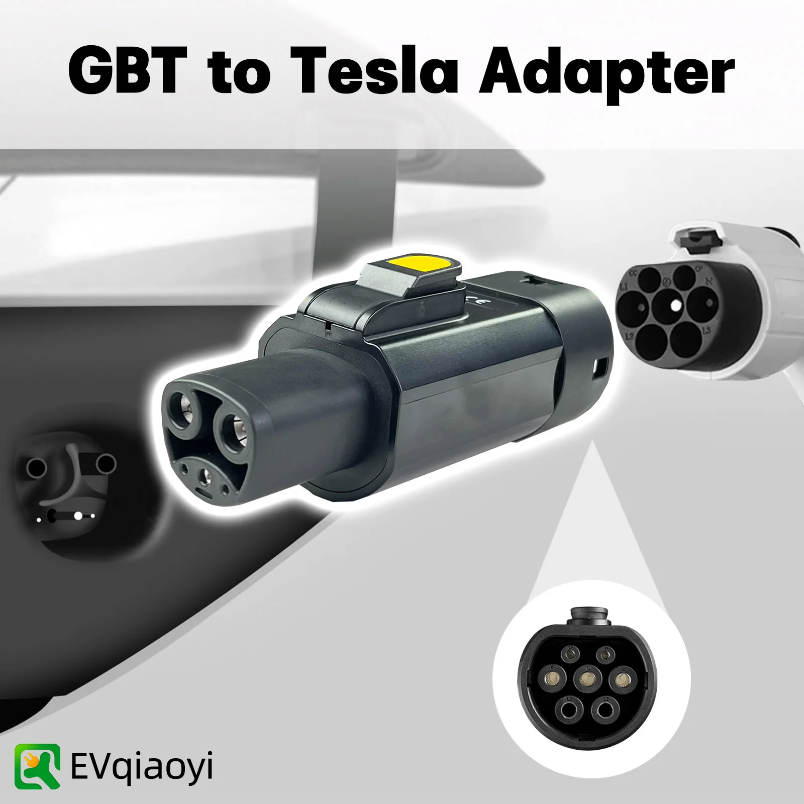 GB/T to NACS Adapter AC 32A 7KW Fits GB/T EV chargers to Tesla Model 3/X/Y/S Not fit for Tesla TYPE2 Charger or Charging Station
GB/T to NACS Adapter AC 32A 7KW Fits GB/T EV chargers to Tesla Model 3/X/Y/S Not fit for Tesla TYPE2 Charger or Charging Station